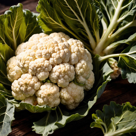 Cauliflower fresh raw organic vegetableの素材