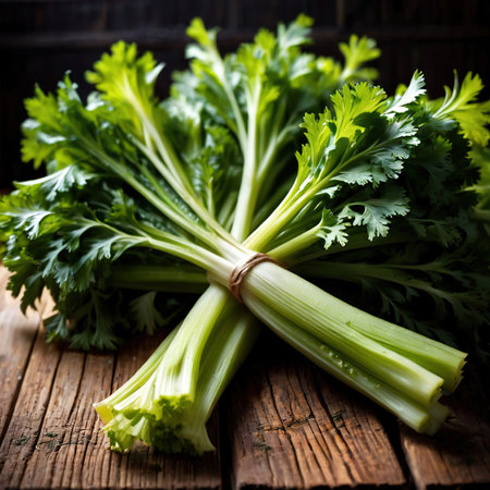 Celery fresh raw organic vegetableの素材