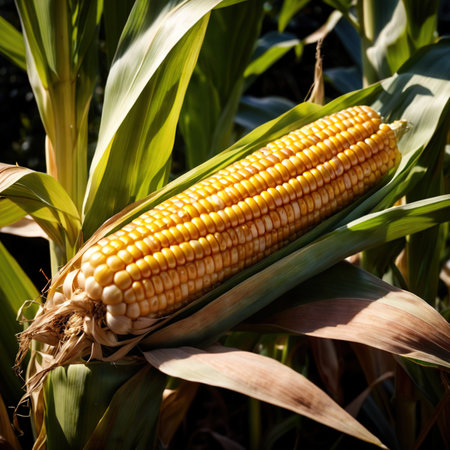Corn fresh raw organic vegetableの素材