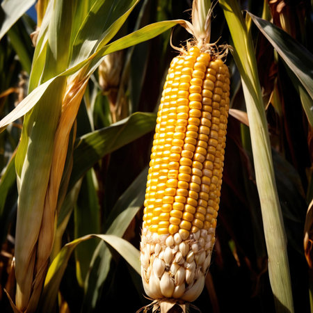 Corn fresh raw organic vegetableの素材