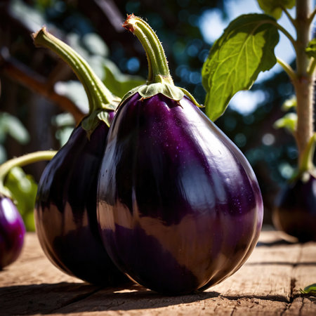 Eggplant fresh raw organic vegetableの素材