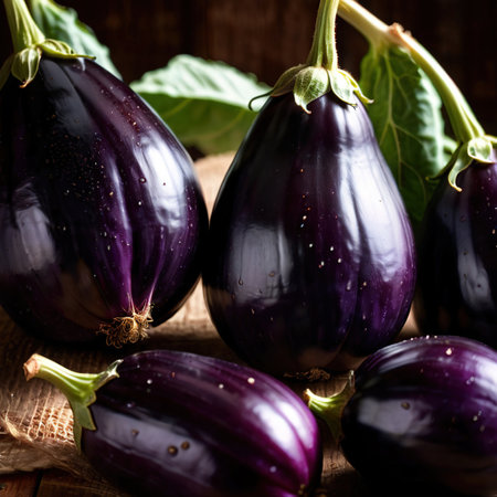 Eggplant fresh raw organic vegetableの素材