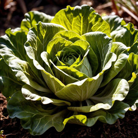 Lettuce fresh raw organic vegetable, veggieの素材