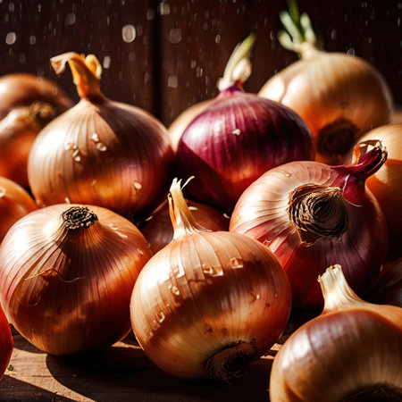 Onion fresh raw organic vegetableの素材