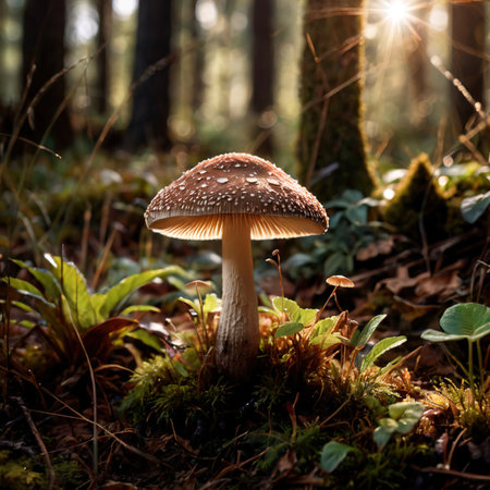 Mushroom fresh raw organic vegetable fungusの素材