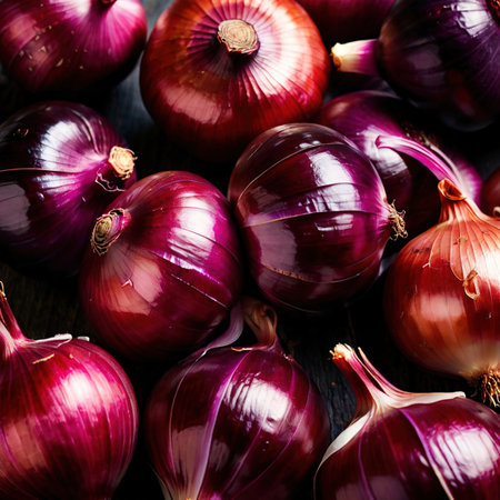 Red onion fresh raw organic vegetableの素材