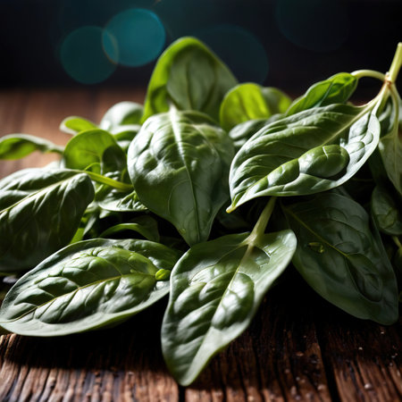 Spinach fresh raw organic vegetableの素材