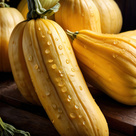 Yellow squash fresh raw organic vegetableの素材