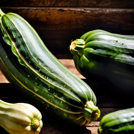 Zucchini fresh raw organic vegetableの素材