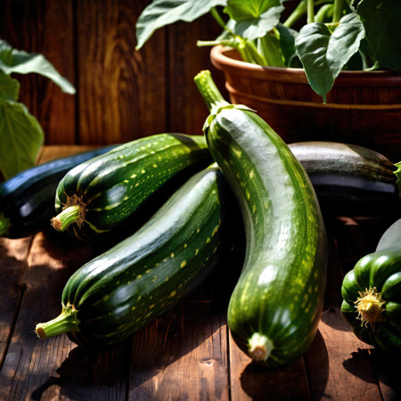 Zucchini fresh raw organic vegetableの素材