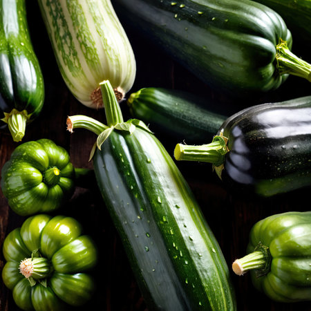 Zucchini fresh raw organic vegetableの素材