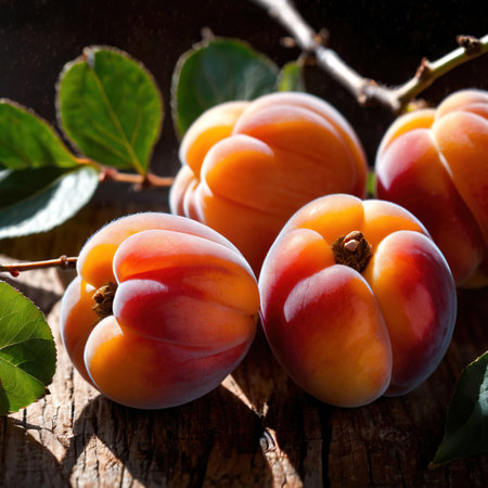 Apricot fresh raw organic fruitの素材