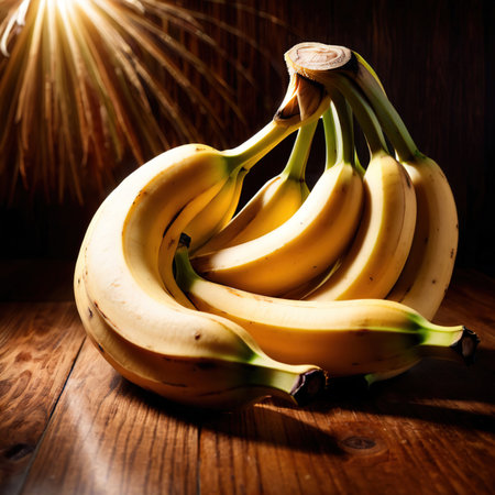 Banana fresh raw organic fruitの素材