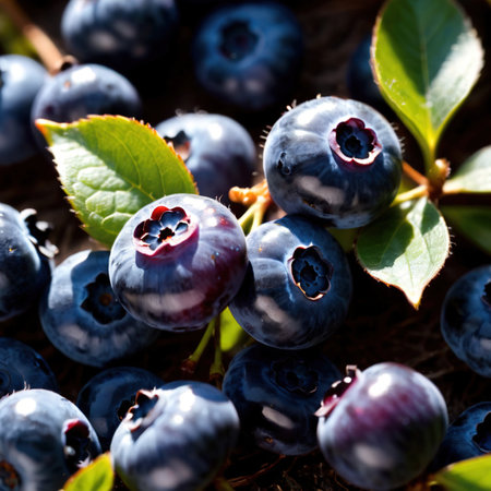 Blueberry fresh raw organic fruitの素材