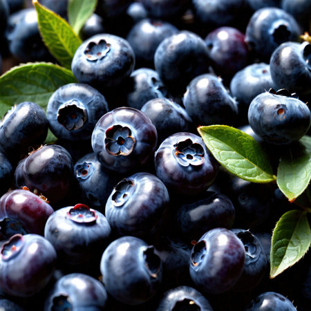 Blueberry fresh raw organic fruitの素材