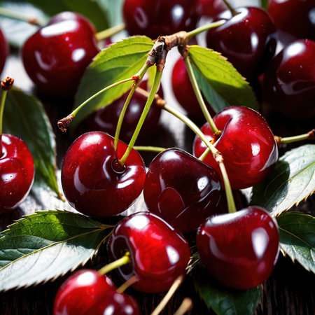 Cherry fresh raw organic fruitの素材