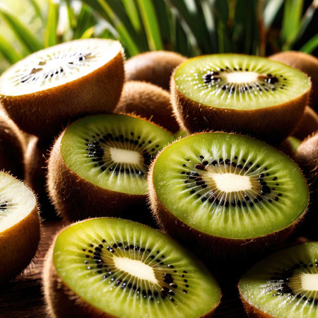 Kiwi fresh raw organic fruitの素材