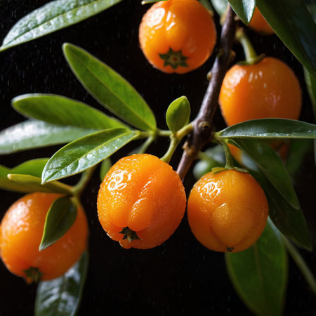 Kumquat fresh raw organic fruitの素材