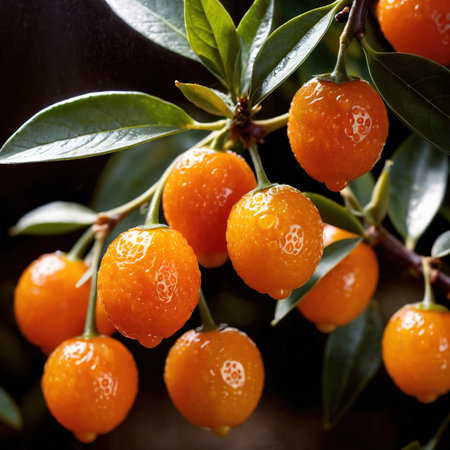 Kumquat fresh raw organic fruitの素材