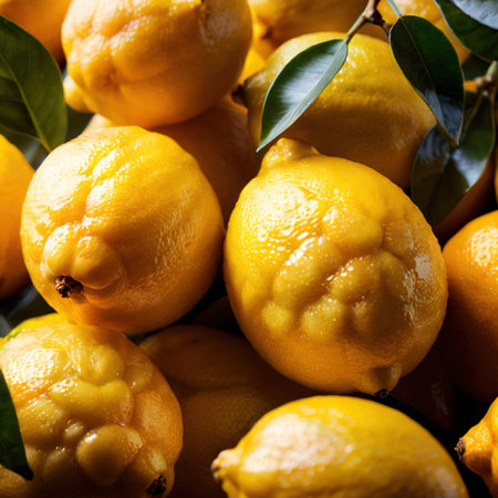 Lemon fresh raw organic fruitの素材
