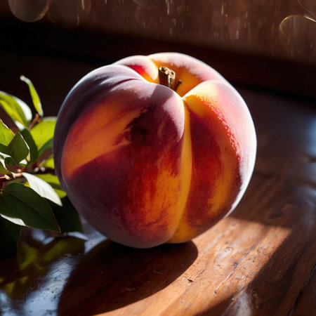 Peach fresh raw organic fruitの素材