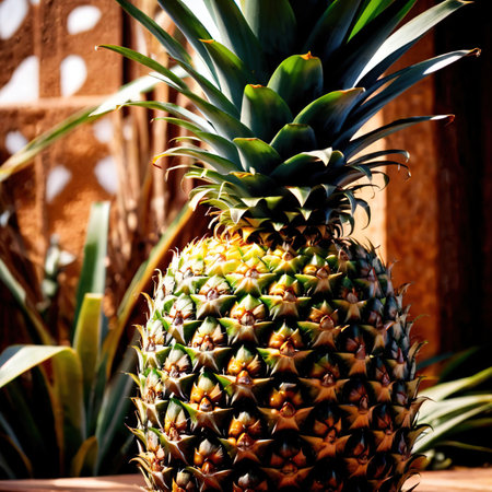 Pineapple fresh raw organic fruitの素材