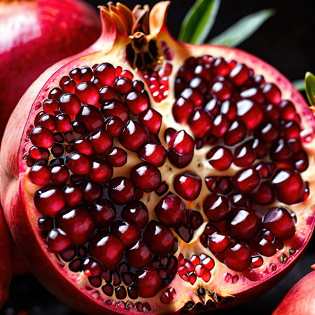 Pomegranate fresh raw organic fruitの素材