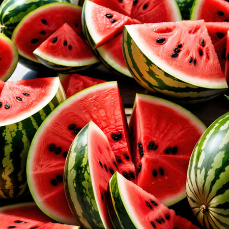 Watermelon fresh raw organic fruitの素材