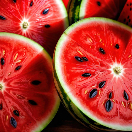 Watermelon fresh raw organic fruitの素材