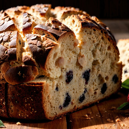 soda bread freshly baked bread, food staple for mealsの素材