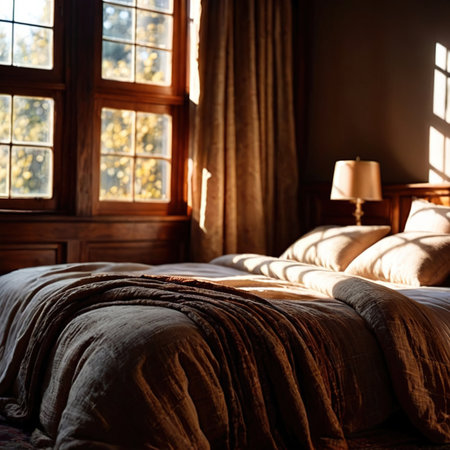 Bed , furniture for sleeping, retro vintage styleの素材