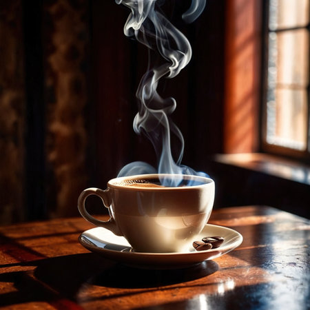 coffee americano , italian style diluted coffee hot beverage drinkの素材