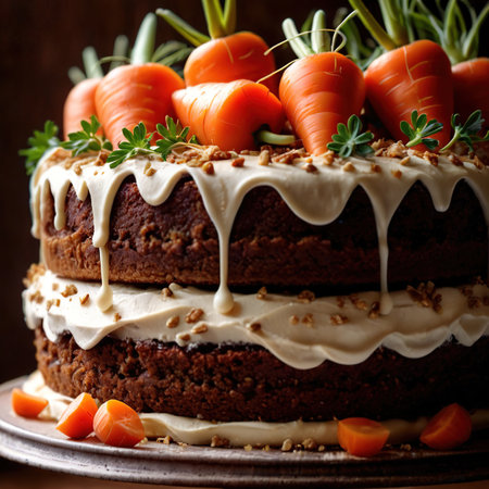 Carrot Cake , traditional popular sweet dessert cakeの素材