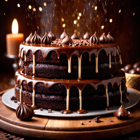 Chocolate Cake , traditional popular sweet dessert cakeの素材