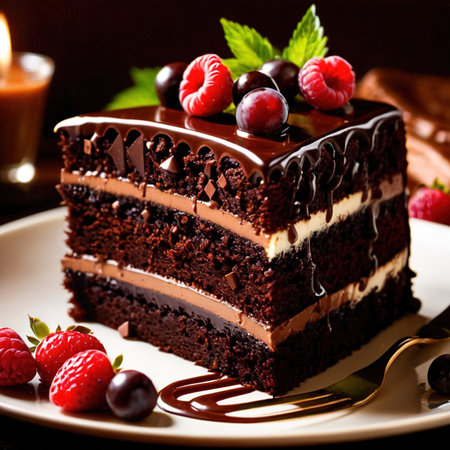 Chocolate Cake , traditional popular sweet dessert cakeの素材