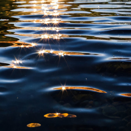 water ripples, clean pure alpine waterの素材