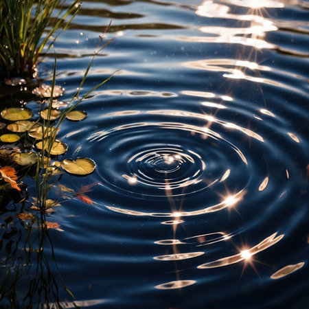 water ripples, clean pure alpine waterの素材