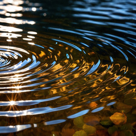 Foto de water ripples, clean pure alpine water - Imagen libre de derechos