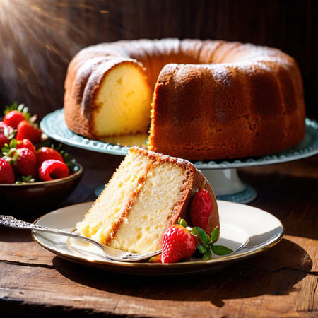 Chiffon Cake , traditional popular sweet dessert cakeの素材