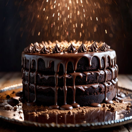 Mud Cake , traditional popular sweet dessert cakeの素材