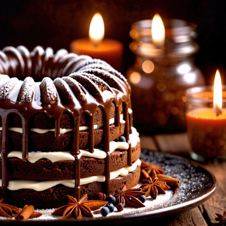 Spice Cake , traditional popular sweet dessert cakeの素材