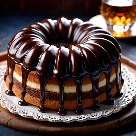 Rum Cake , traditional popular sweet dessert cakeの素材