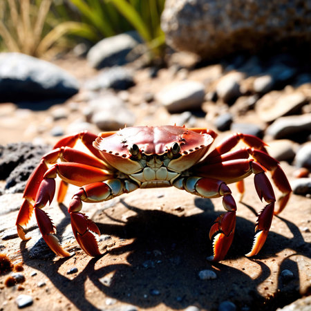 Crab wild animal living in nature, part of ecosystemの素材