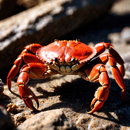 Crab wild animal living in nature, part of ecosystemの素材