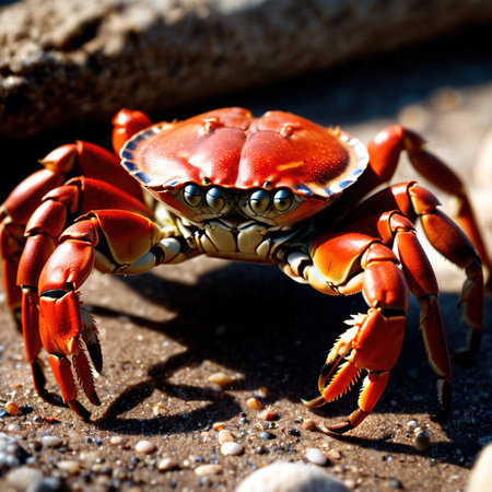 Crab wild animal living in nature, part of ecosystemの素材