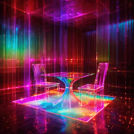 Dining room, smarthome, Internet of Things, connected online with information technologyの素材