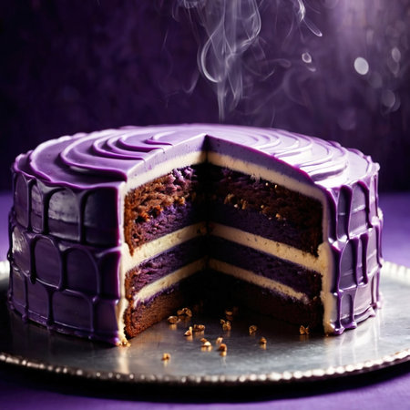Ube Cake , traditional popular sweet dessert cakeの素材