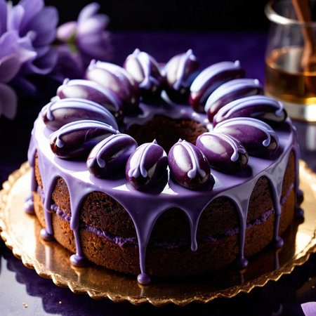 Ube Cake , traditional popular sweet dessert cakeの素材