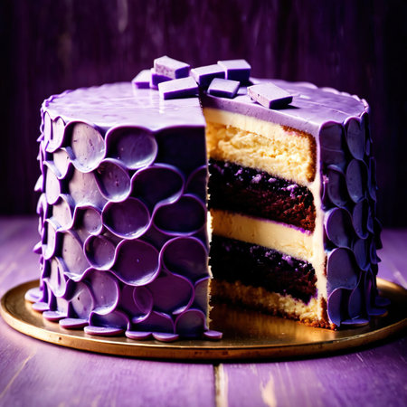 Ube Cake , traditional popular sweet dessert cakeの素材