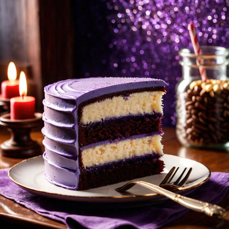 Ube Cake , traditional popular sweet dessert cakeの素材